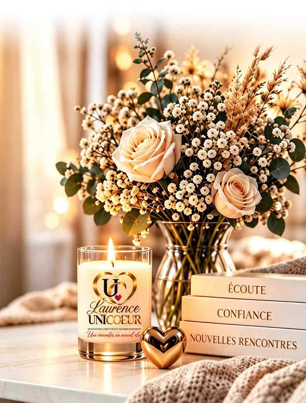 Mon approche  - Laurence UNICOEUR : Agence de rencontres sur Cambrai, Valenciennes et les environs. Une seule interlocutrice : Laurence Draux. Mon approche : Des rencontres authentiques et durables. Tout commence par un échange personnel. Ce premier contact vous me permet de découvrir qui vous êtes, votre parcours et ce que vous recherchez réellement chez l’autre.Je m’intéresse à vos critères, mais aussi à votre personnalité, à vos valeurs, à votre mode de vie et à ce qui compte pour vous dans une relation. Les personnes accompagnées partagent une même démarche : celle de faire une rencontre sincère et de laisser une véritable histoire devenir possible.Les profils sont rencontrés, vérifiés et sélectionnés avec attention. Chaque présentation est réfléchie afin de favoriser des affinités réelles et une compatibilité qui ne se limite pas à quelques critères.Laurence Unicoeur privilégie la qualité des échanges, la sincérité et le respect de chacun.Votre vie privée reste privée.  