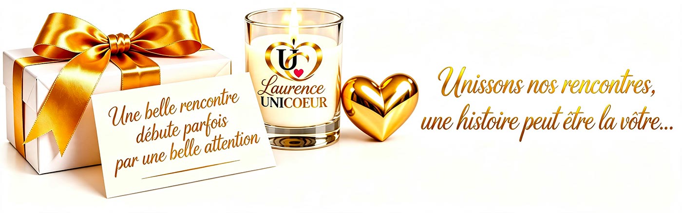 Carte Cadeau - Laurence UNICOEUR : Cambrai, Valenciennes et les environs. Vous souhaitez faire plaisir à une personne et lui donner l’occasion de faire de nouvelles rencontres ? Offrez une rencontre qui peut tout changer. Offrez lui une Carte Cadeau. Une jolie façon de lui donner l’envie d’ouvrir un nouveau chapitre de sa vie et, peut-être, de faire une belle rencontre.